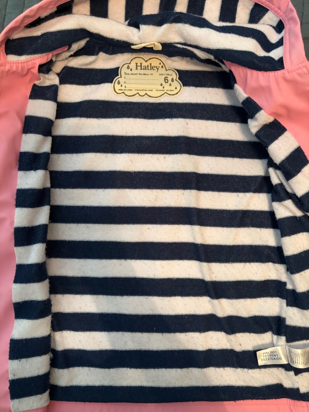 Hatley Zip Up Terry-Lined Raincoat Jacket - Picture 5 of 8